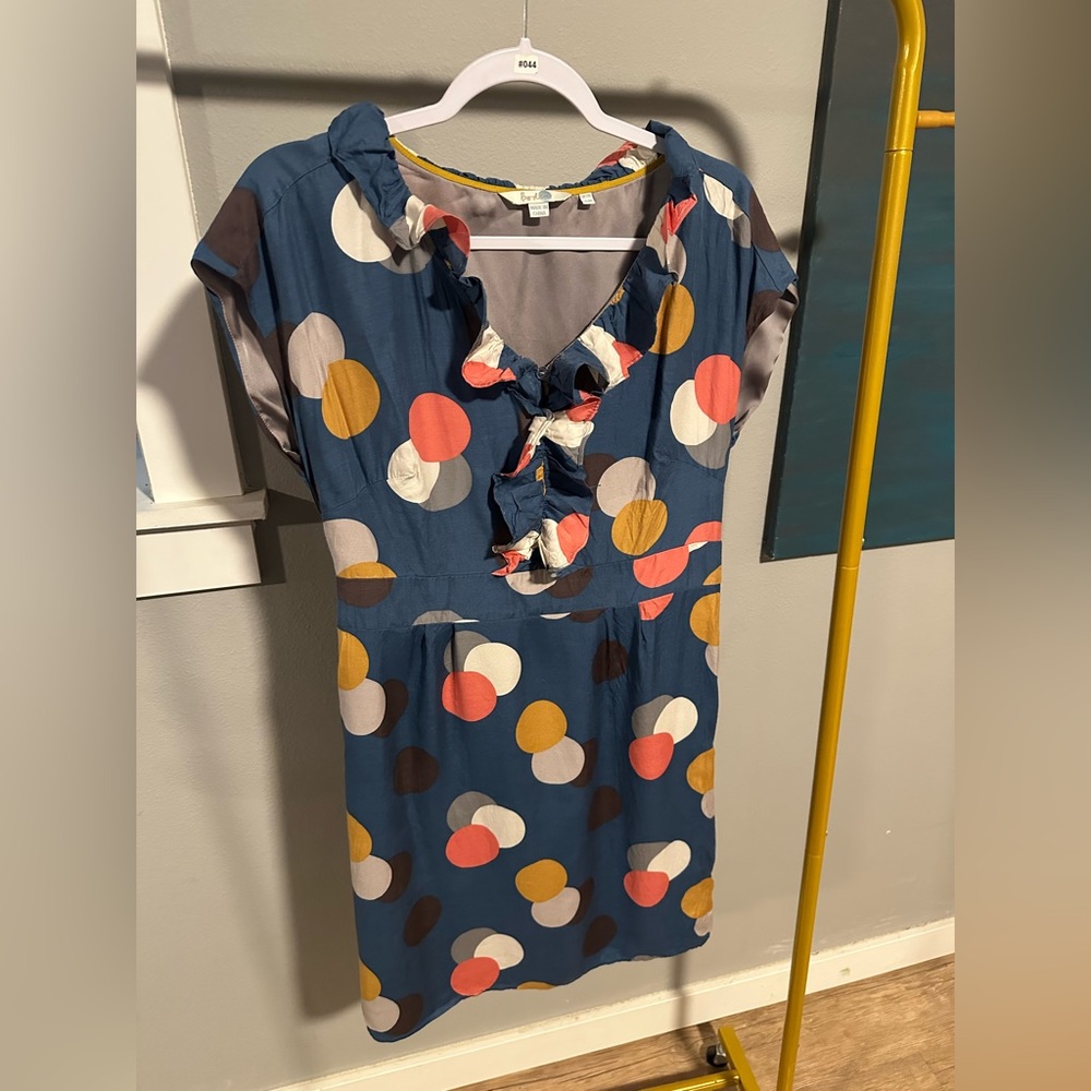 Boden Blue Polka Dot Mini Dress